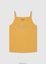 top cu logo imprimat fată Pepe Jeans strălucire 6Z0R461432