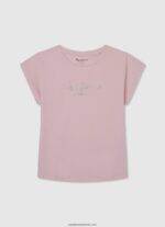 top cu logo imprimat fată Pepe Jeans strălucire 6Z0R461432 - imagine 3
