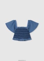 top sia din denim fată Pepe Jeans dafin 6Z0R461446 - imagine 2