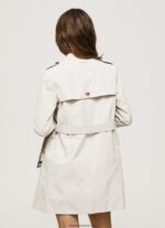 trenci clasic din twill femei Pepe Jeans off dantela 6Z0R46106 - imagine 5