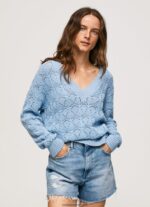 tricou ajurat cu croială relaxată femei Pepe Jeans dafin 6Z0R46229 - imagine 3