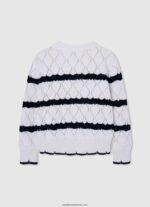 tricou ajurat cu model dungi fată Pepe Jeans mousse 6Z0R461410 - imagine 2