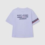 tricou boxy cu imprimeu cu logo fată Pepe Jeans alb 6Z0R461449