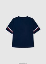 tricou boxy cu imprimeu cu logo fată Pepe Jeans ocean 6Z0R461448 - imagine 2