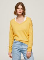 Tricou cu decolteu în V femei Pepe Jeans strălucire 6Z0R46257 - imagine 3