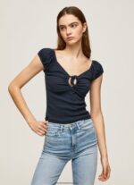 tricou cu decolteu iubit femei Pepe Jeans dulwich 6Z0R46438