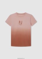 tricou cu efect decolorat băiat Pepe Jeans portocala de dovleac 6Z0R461621