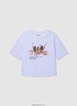 tricou cu ilustrații fată Pepe Jeans alb 6Z0R461439