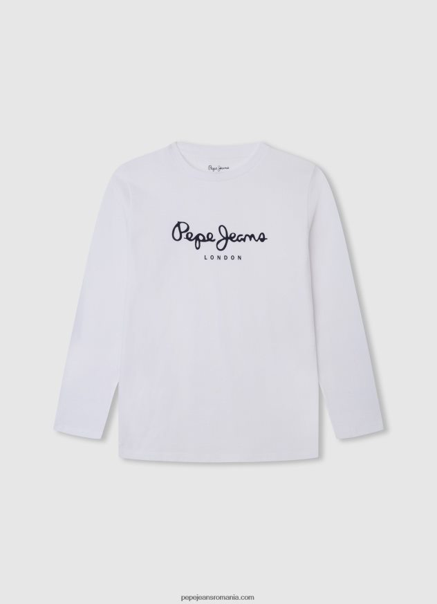 tricou cu imprimeu cu logo băiat Pepe Jeans aproape alb 6Z0R461620 - imagine 3