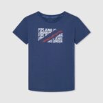 tricou cu imprimeu cu logo băiat Pepe Jeans jarman 6Z0R461648