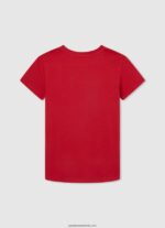 tricou cu imprimeu cu logo băiat Pepe Jeans studio roșu 6Z0R461647 - imagine 2