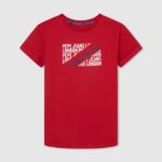 tricou cu imprimeu cu logo băiat Pepe Jeans studio roșu 6Z0R461647