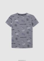 tricou cu imprimeu cu logo băiat Pepe Jeans studio roșu 6Z0R461647 - imagine 3