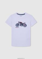 tricou cu imprimeu cu logo băiat Pepe Jeans studio roșu 6Z0R461647 - imagine 5