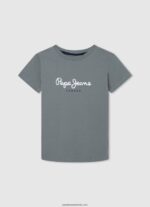 tricou cu imprimeu cu logo băiat Pepe Jeans turnare 6Z0R461612 - imagine 4