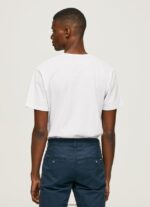 tricou cu imprimeu cu logo bărbați Pepe Jeans alb 6Z0R46953 - imagine 4