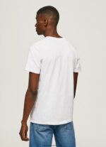 tricou cu imprimeu cu logo bărbați Pepe Jeans alb 6Z0R46970 - imagine 4