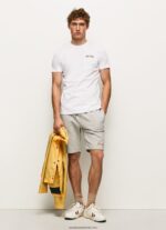 tricou cu imprimeu cu logo bărbați Pepe Jeans alb 6Z0R46978 - imagine 2