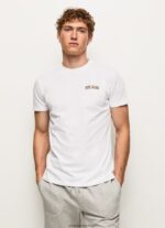 tricou cu imprimeu cu logo bărbați Pepe Jeans alb 6Z0R46978 - imagine 3