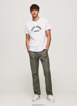 tricou cu imprimeu cu logo bărbați Pepe Jeans alb 6Z0R46982 - imagine 2