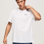 tricou cu imprimeu cu logo bărbați Pepe Jeans alb 6Z0R46997