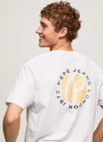 tricou cu imprimeu cu logo bărbați Pepe Jeans alb 6Z0R46997 - imagine 3