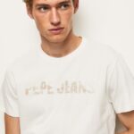 tricou cu imprimeu cu logo bărbați Pepe Jeans aproape alb 6Z0R46961
