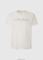 tricou cu imprimeu cu logo bărbați Pepe Jeans aproape alb 6Z0R46961 - imagine 5