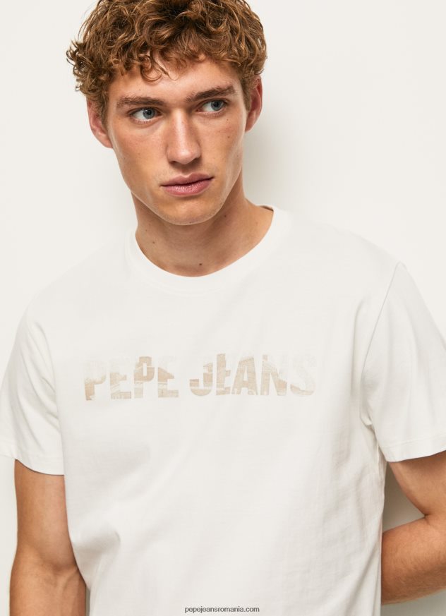 tricou cu imprimeu cu logo bărbați Pepe Jeans aproape alb 6Z0R46961 - imagine 1