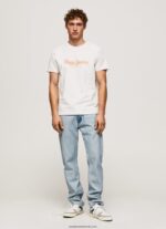 tricou cu imprimeu cu logo bărbați Pepe Jeans aproape alb 6Z0R46992 - imagine 2