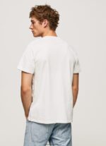 tricou cu imprimeu cu logo bărbați Pepe Jeans aproape alb 6Z0R46992 - imagine 4