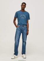 tricou cu imprimeu cu logo bărbați Pepe Jeans jarman 6Z0R46951 - imagine 2