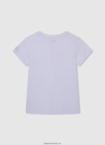 tricou cu imprimeu cu logo fată Pepe Jeans alb 6Z0R461455 - imagine 2