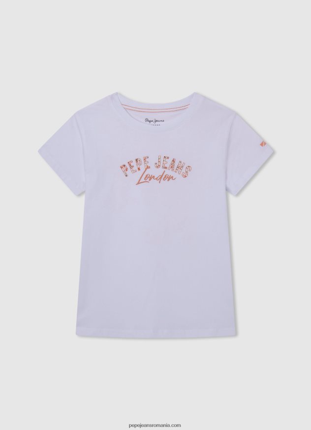 tricou_cu_imprimeu_cu_logo_fata_pepe_jeans_alb_6z0r461455.jpg tricou cu imprimeu cu logo fată Pepe Jeans alb 6Z0R461455 - imagine 1
