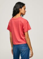 tricou cu imprimeu cu logo femei Pepe Jeans studio roșu 6Z0R46379 - imagine 4