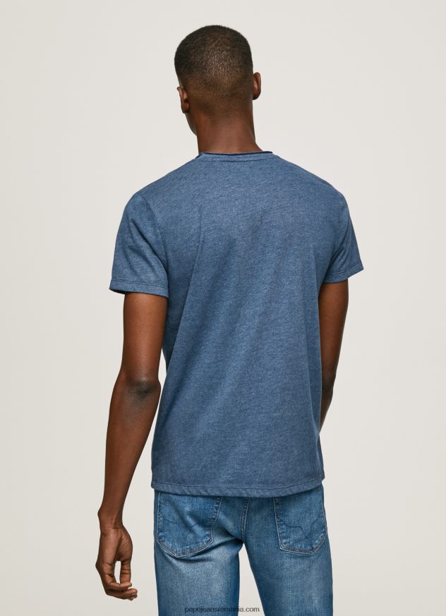 tricou cu imprimeu cu logo marmorat bărbați Pepe Jeans jarman 6Z0R46986 - imagine 4