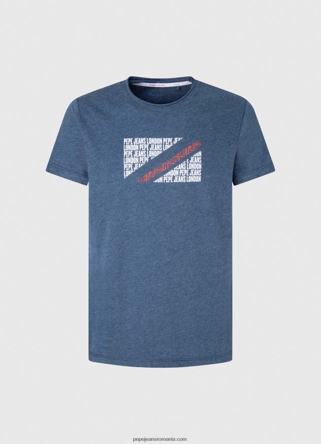 tricou cu imprimeu cu logo marmorat bărbați Pepe Jeans jarman 6Z0R46986 - imagine 5