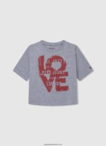 tricou cu imprimeu dragoste fată Pepe Jeans marnă cenușie 6Z0R461445