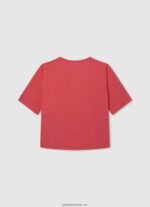 tricou cu imprimeu dragoste fată Pepe Jeans studio roșu 6Z0R461444 - imagine 2