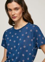 tricou cu imprimeu floral femei Pepe Jeans multi 6Z0R46444 - imagine 3
