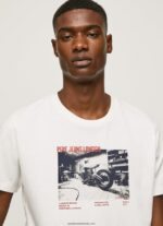 tricou cu imprimeu foto bărbați Pepe Jeans alb 6Z0R46955