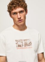 tricou cu imprimeu foto bărbați Pepe Jeans aproape alb 6Z0R46988 - imagine 3