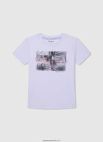 tricou cu imprimeu foto fată Pepe Jeans alb 6Z0R461457