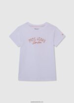 tricou cu imprimeu foto fată Pepe Jeans alb 6Z0R461457 - imagine 4