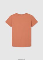 tricou cu imprimeu grafic băiat Pepe Jeans portocala de dovleac 6Z0R461613 - imagine 2