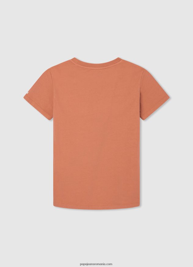 tricou cu imprimeu grafic băiat Pepe Jeans portocala de dovleac 6Z0R461613 - imagine 2