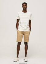 tricou cu imprimeu în dungi bărbați Pepe Jeans aproape alb 6Z0R46994 - imagine 2