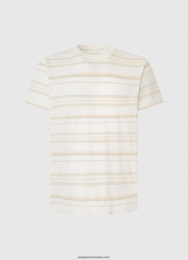 tricou cu imprimeu în dungi bărbați Pepe Jeans aproape alb 6Z0R46994 - imagine 5