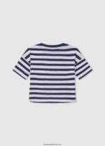 tricou cu imprimeu în dungi fată Pepe Jeans ocean 6Z0R461467 - imagine 2