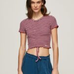 tricou cu imprimeu în dungi femei Pepe Jeans multi 6Z0R46442